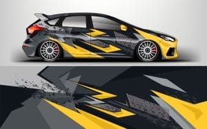 Graphic design for a car wrap